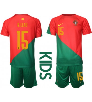 Lacne Dětský Futbalové dres Portugalsko Rafael Leao #15 MS 2022 Krátky Rukáv - Domáci (+ trenírky)